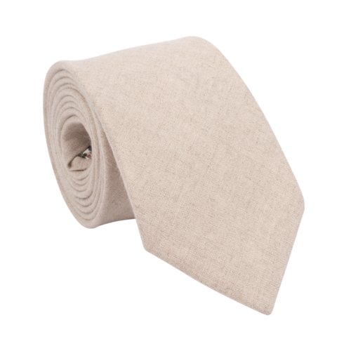 Krawatte aus naturbelassenem, strukturiertem Leinen