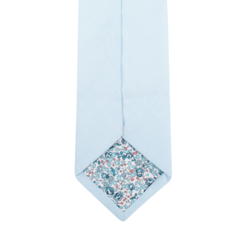Himmelblaue Leinenkrawatte